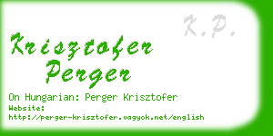 krisztofer perger business card